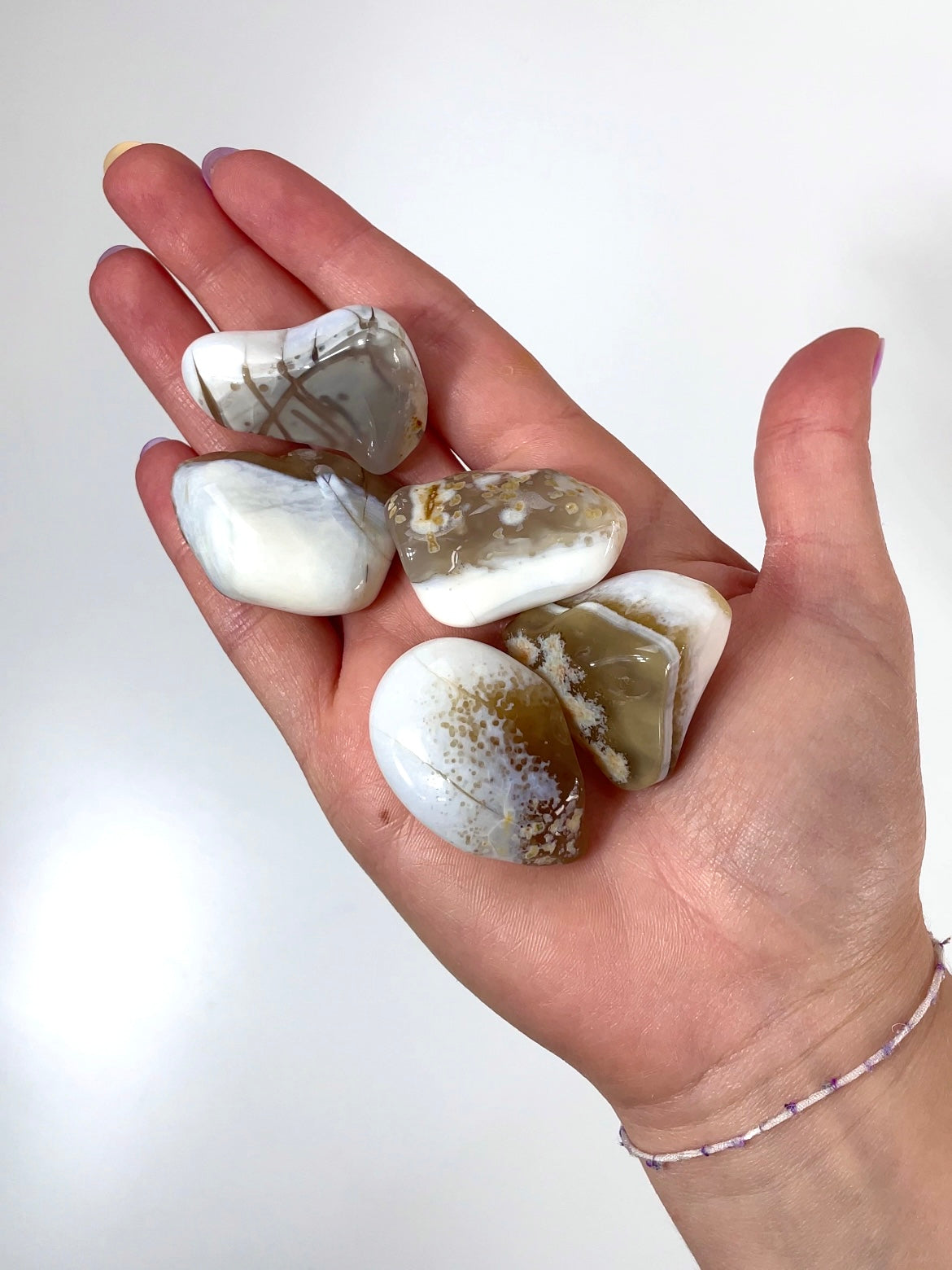 Pierre roulée Opale Calcédoine