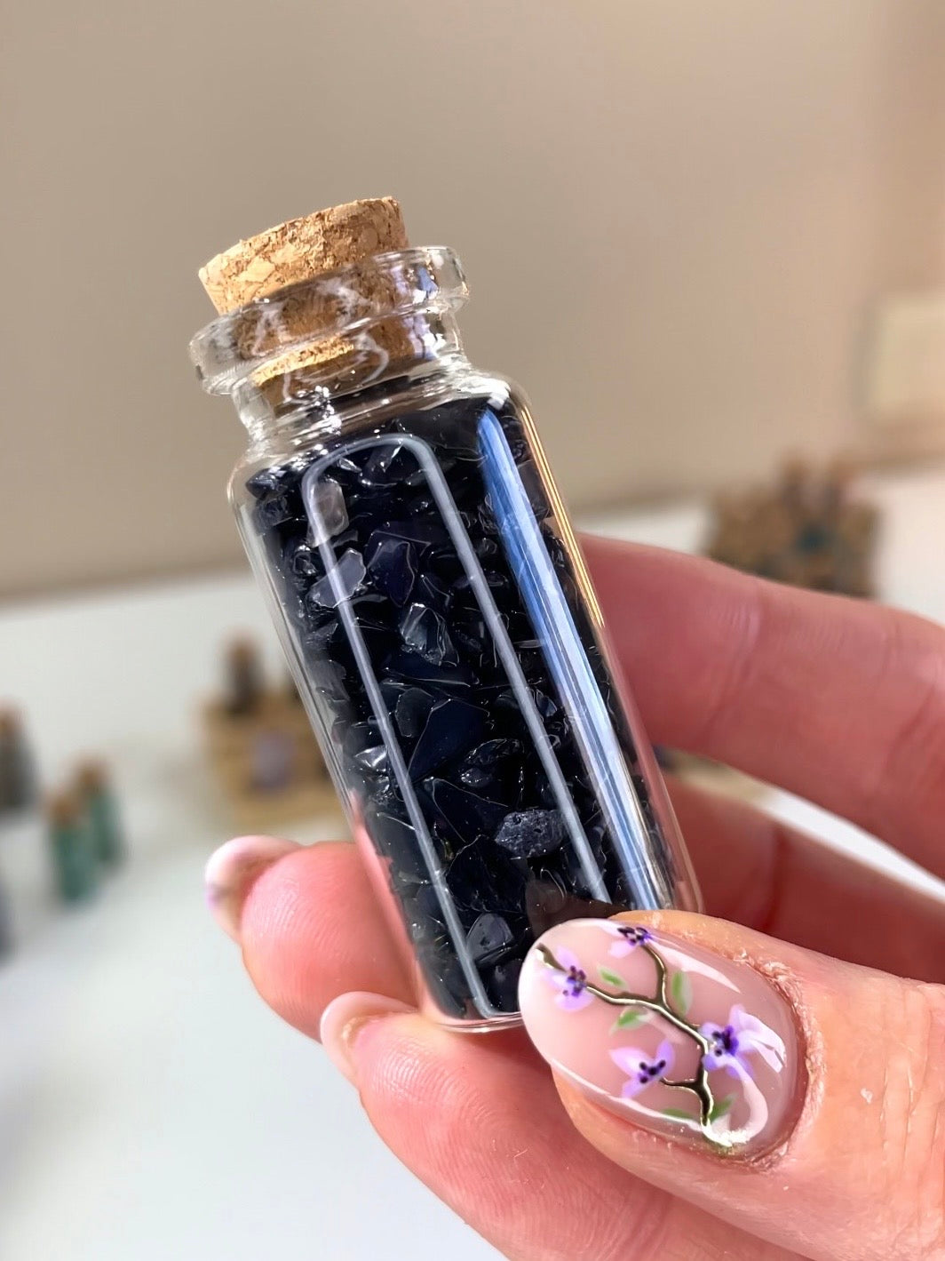 Spell Jar BOUCLIER ÉNERGÉTIQUE (Obsidienne noire)