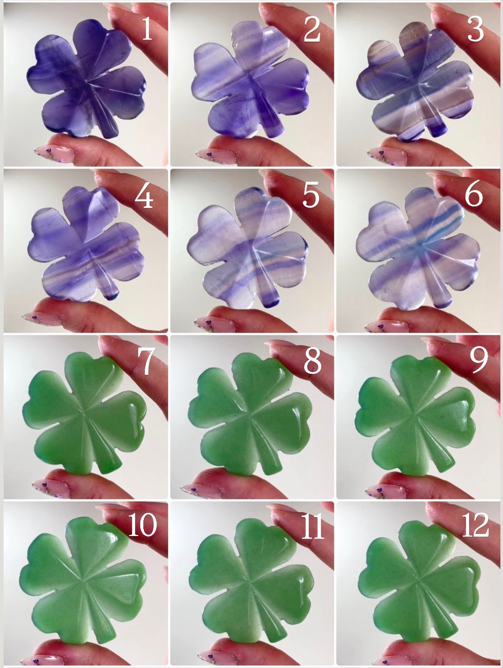 Trèfle à 4 Feuilles 🍀 Fluorite et Aventurine