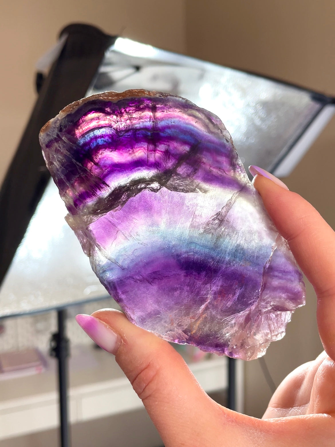 Tranche Fluorite Arc-en-ciel