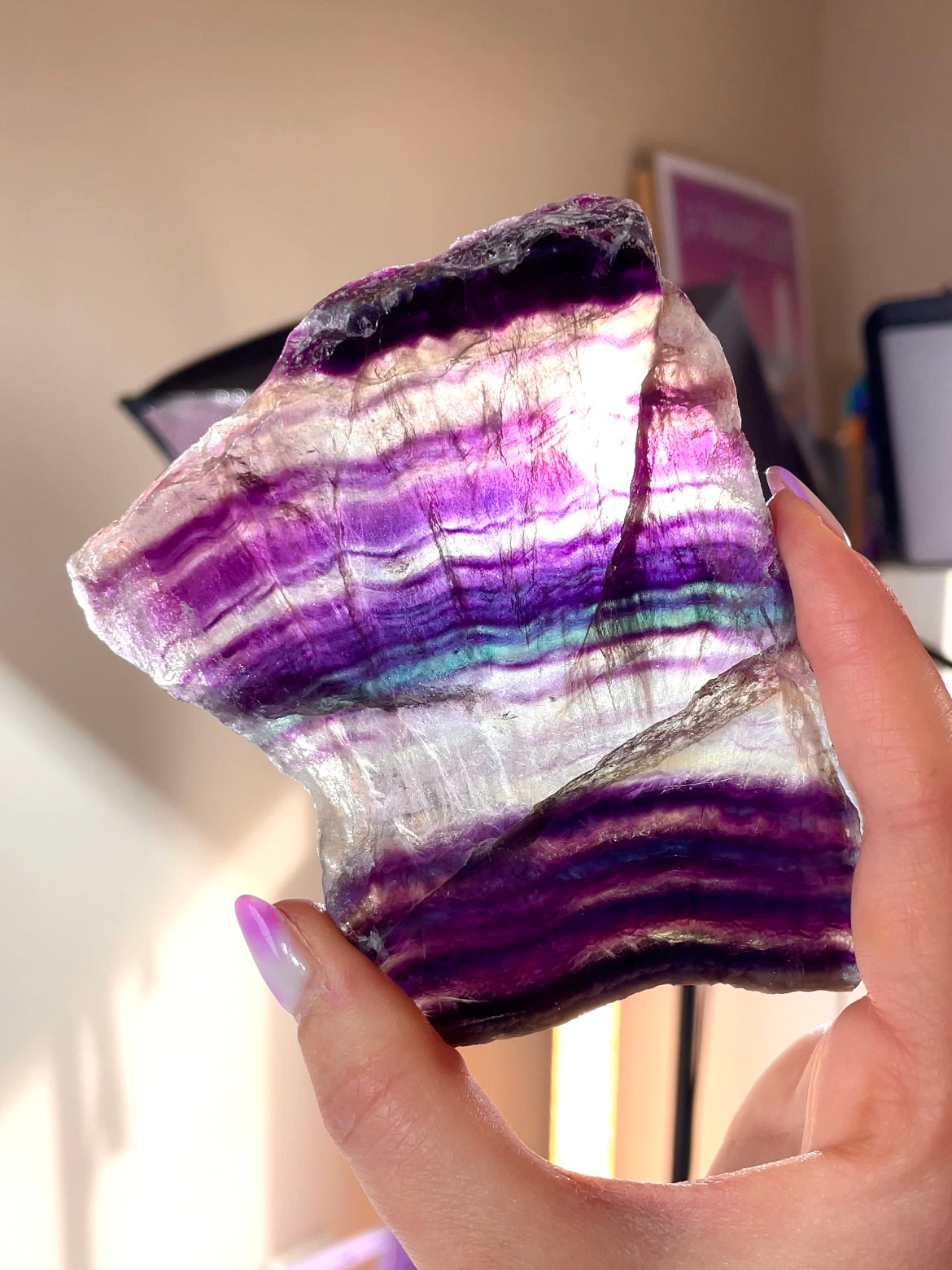 Tranche Fluorite Arc-en-ciel