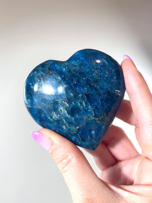 Cœur Apatite bleue (abîmé)