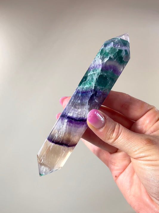 Pointe biterminée Fluorite