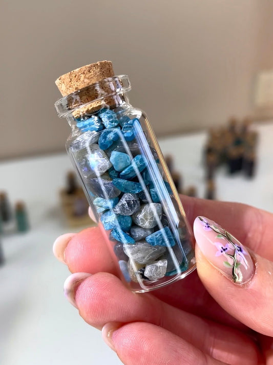 Spell Jar HYPERSENSIBILITÉ (Apatite/Labradorite)