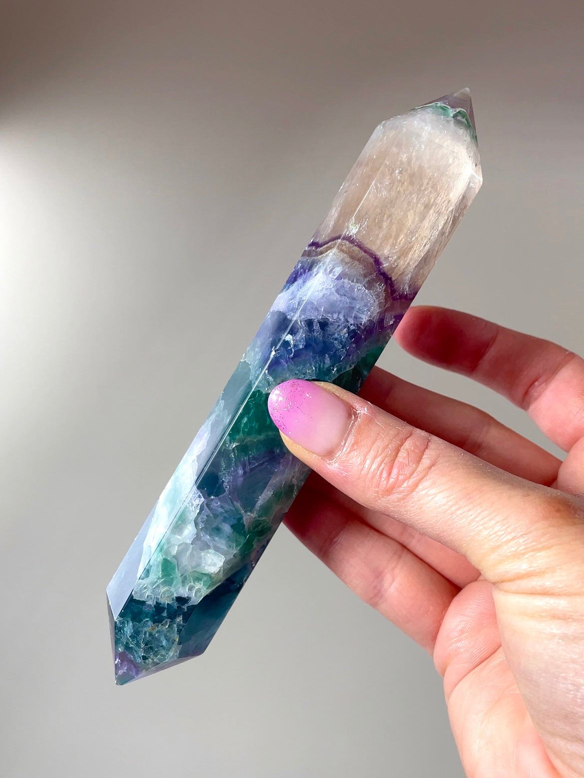 Pointe biterminée Fluorite