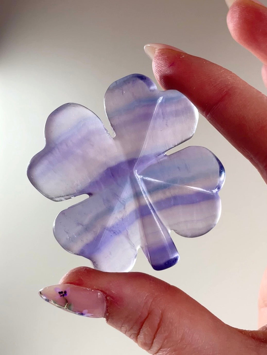 Trèfle à 4 Feuilles 🍀 Fluorite et Aventurine