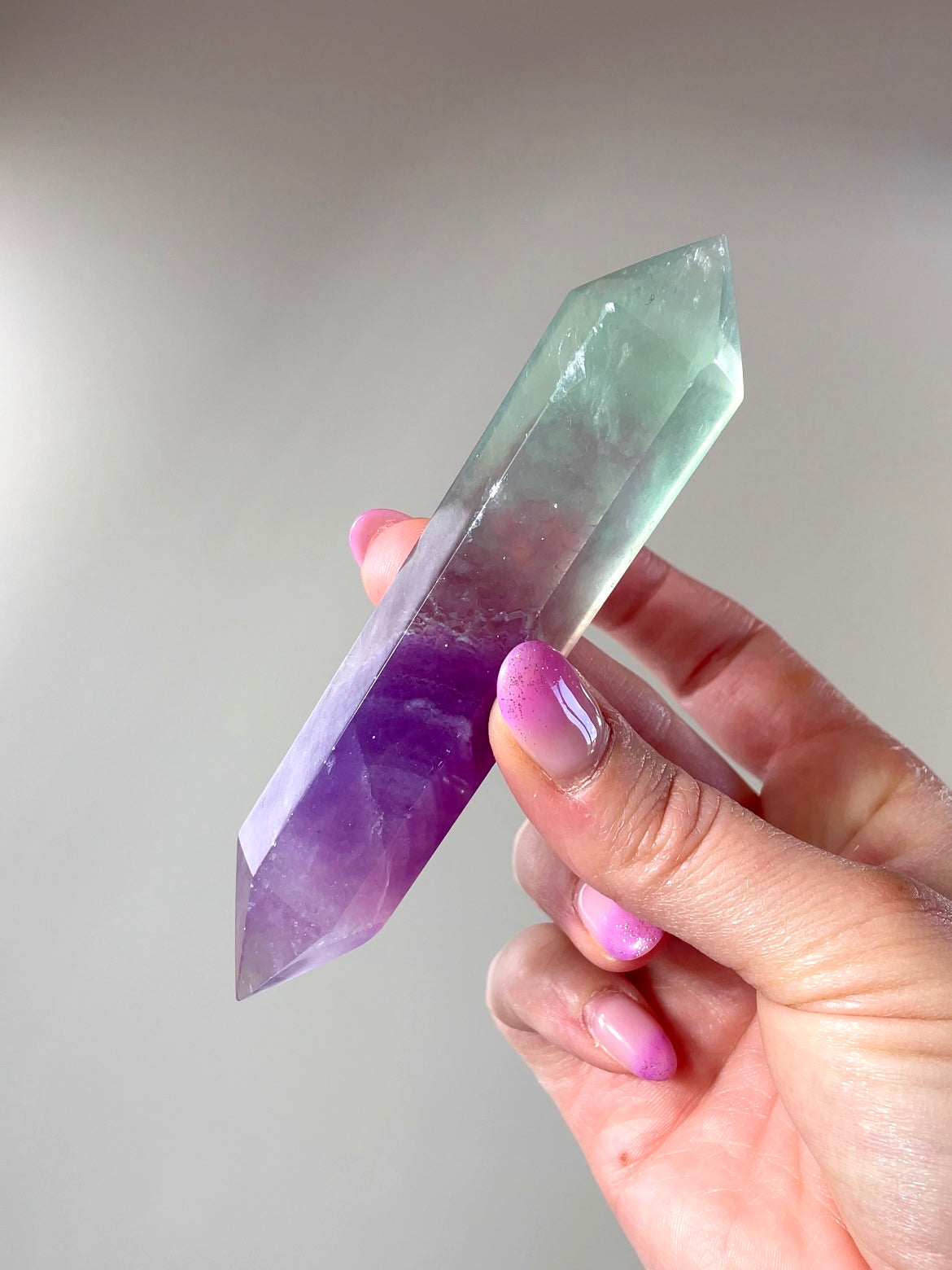 Pointe biterminée Fluorite