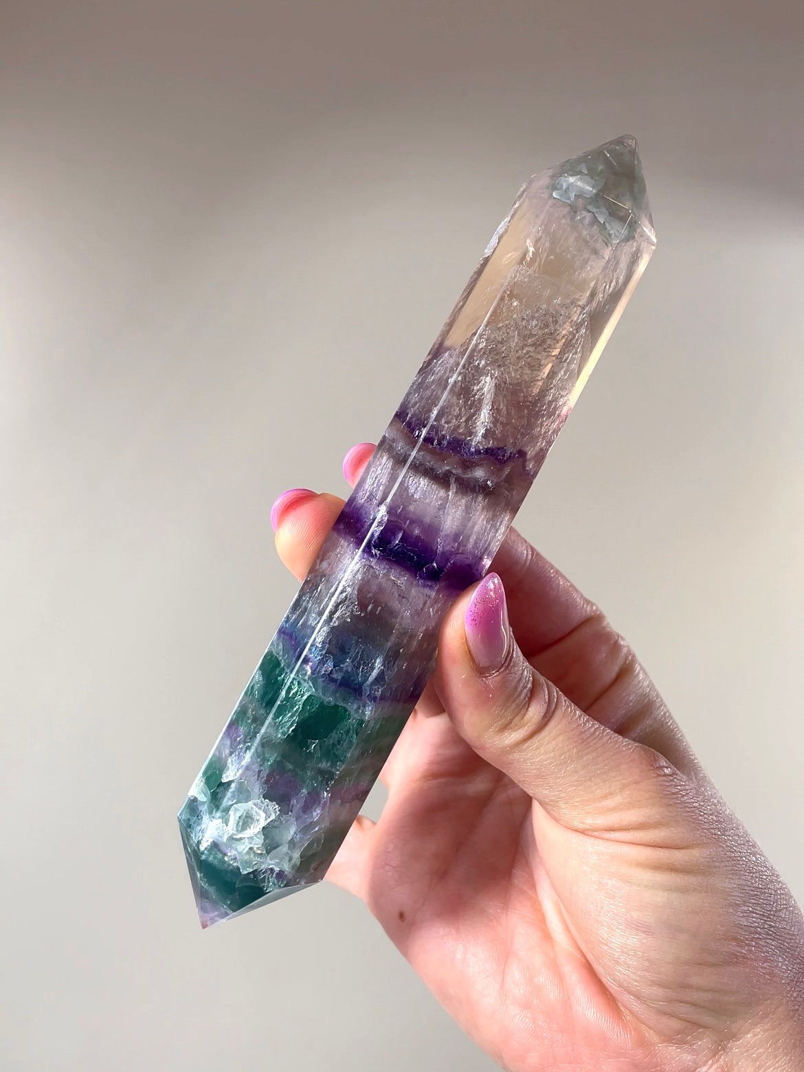 Pointe biterminée Fluorite