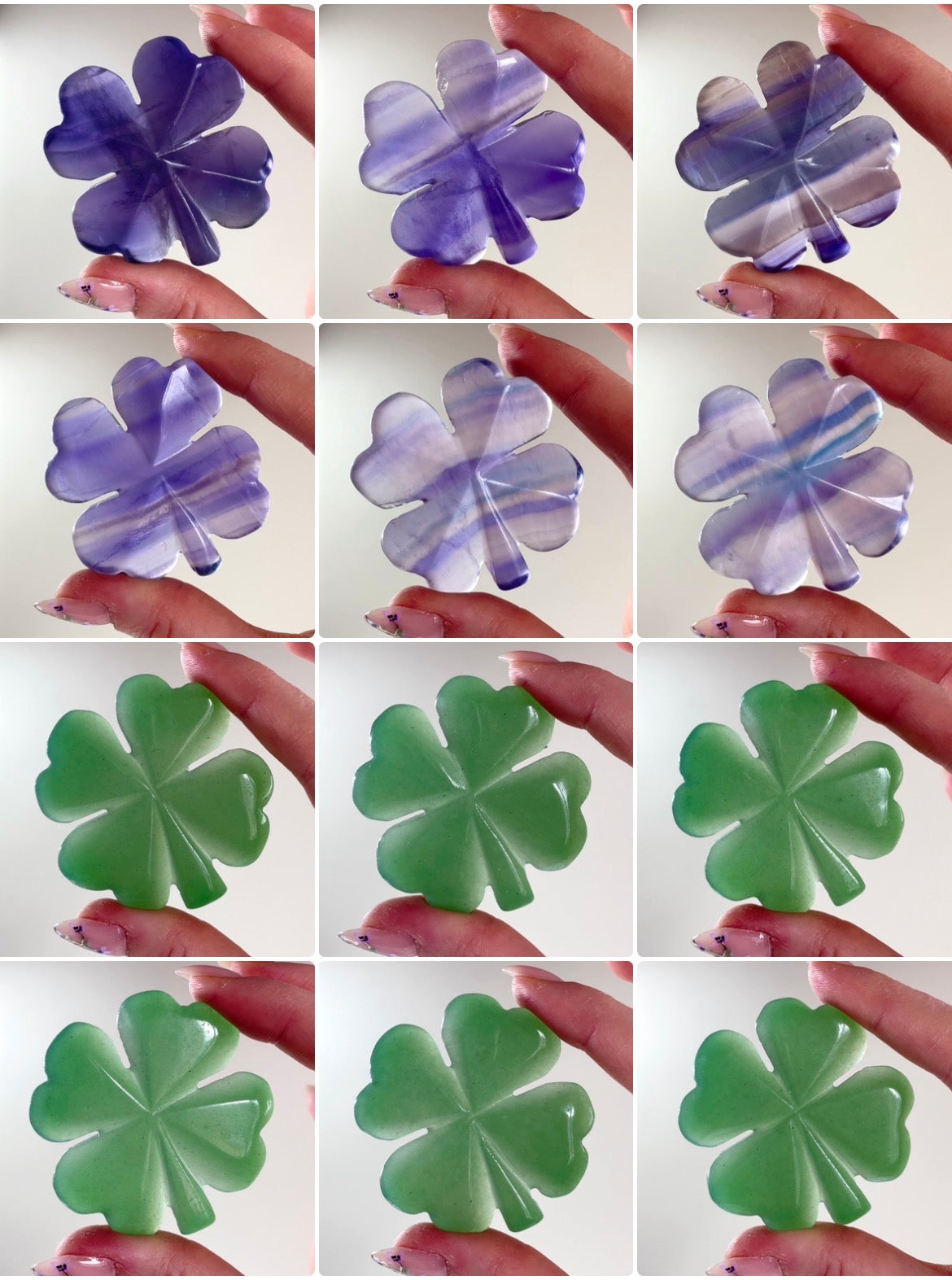 Trèfle à 4 Feuilles 🍀 Fluorite et Aventurine