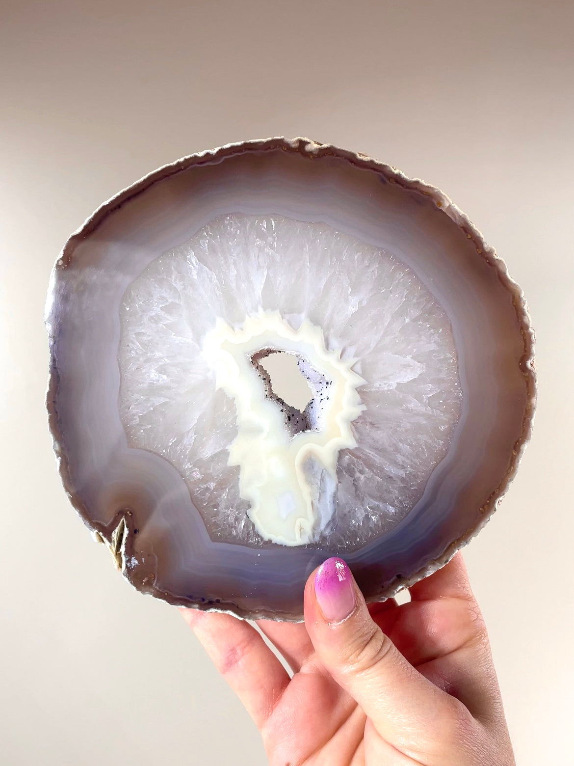 Tranche Agate cristallisée