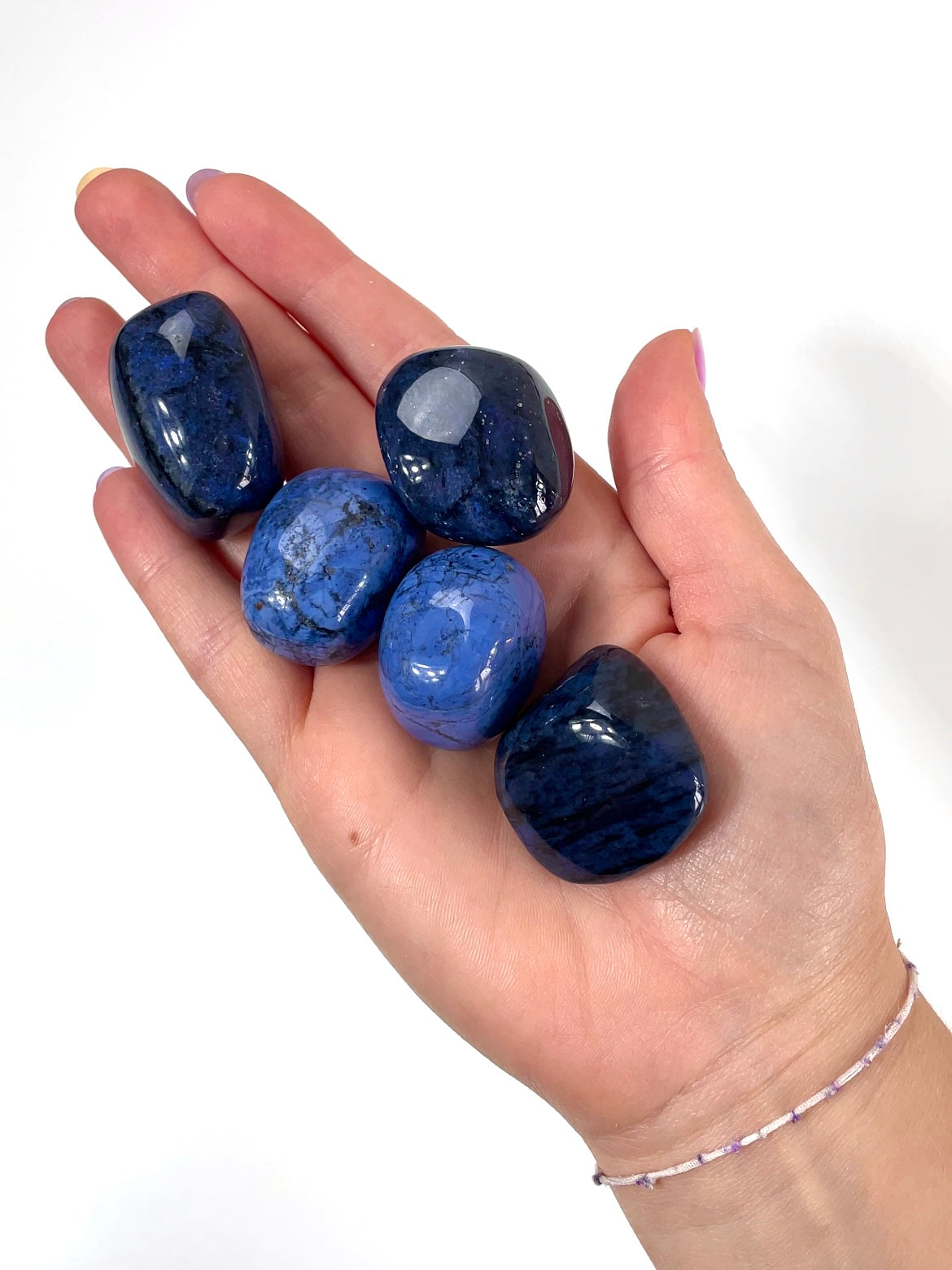 Pierre roulée Dumortiérite