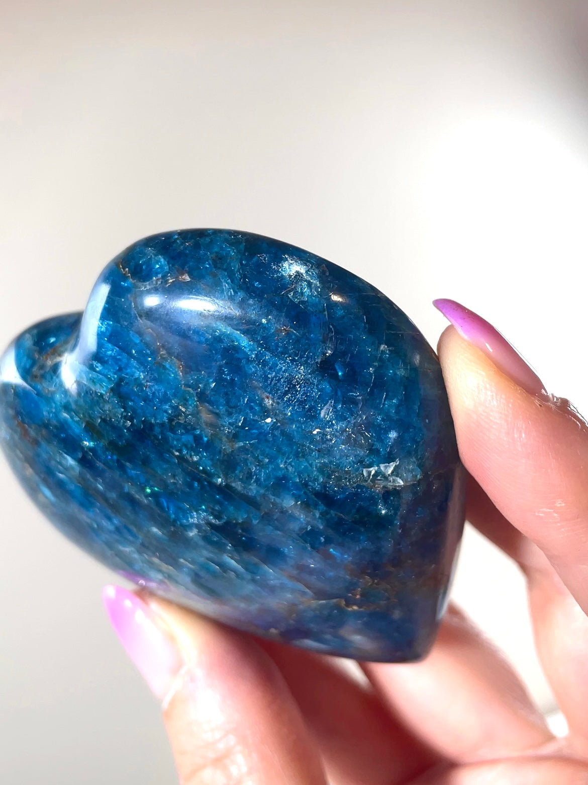 Cœur Apatite bleue (abîmé)